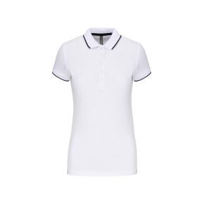 Polo Maille Piquée Manches Courtes Femme