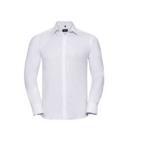 Men'S Long Sleeve Tailored Herringbone Shirt