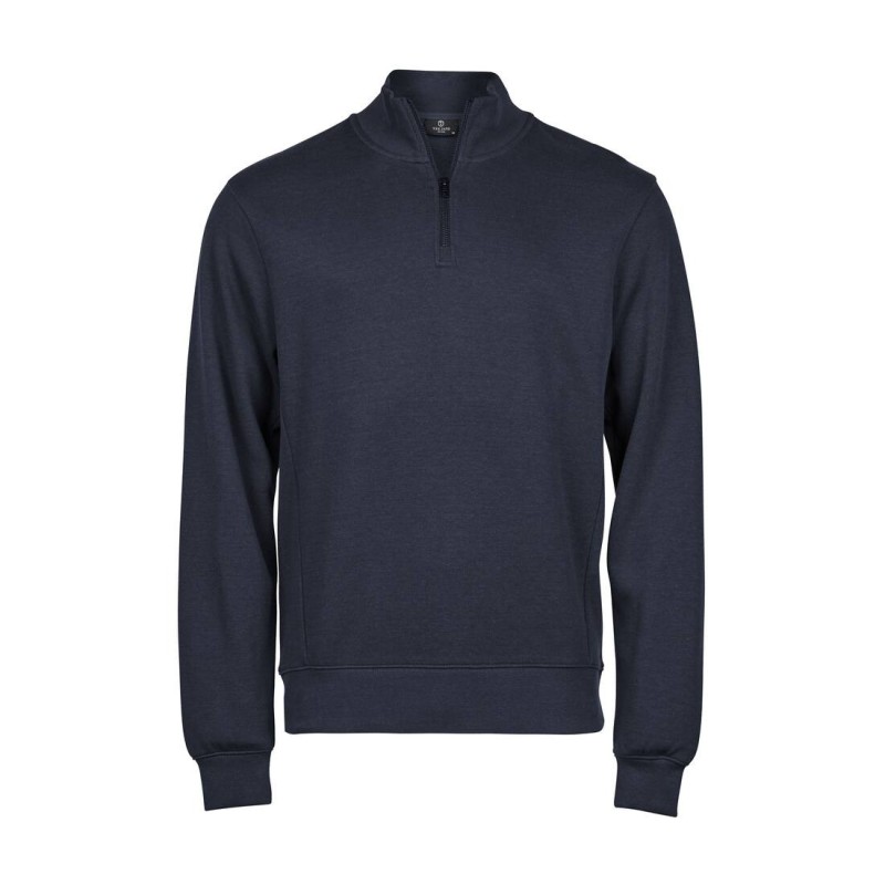 Ribbed Interlock Half Zip