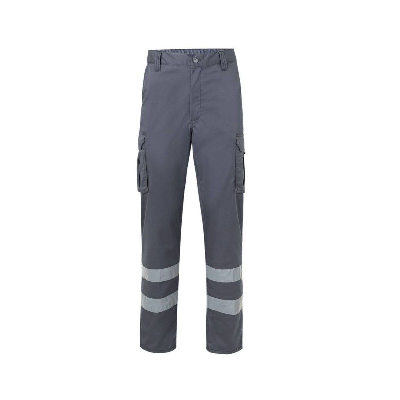 Pantalon Stretch Multipoches À Bandes Réfléchissantes