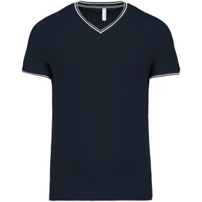 T-Shirt Maille Piquée Col V Homme