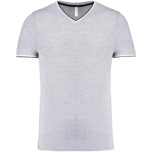 T-Shirt Maille Piquée Col V Homme