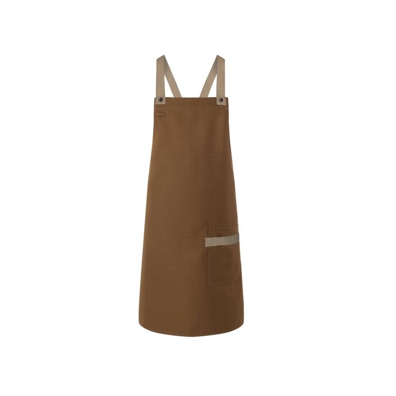 Bib Apron Urban-Look With Cross Straps And Pocket