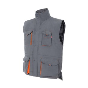 Gilet Matelassé Bicolore Multipoches