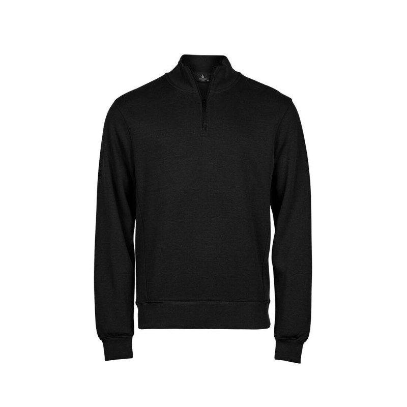 Ribbed Interlock Half Zip