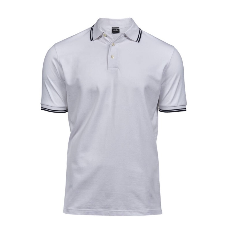 Luxury Stripe Stretch Polo