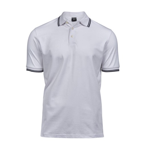 Luxury Stripe Stretch Polo