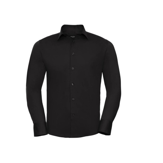 Men'S Long Sleeve Fitted Stretch Shirt