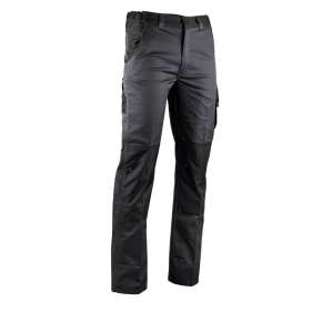 Pantalon Bicolore Stretch Poches Genoux Vulcain Etj79