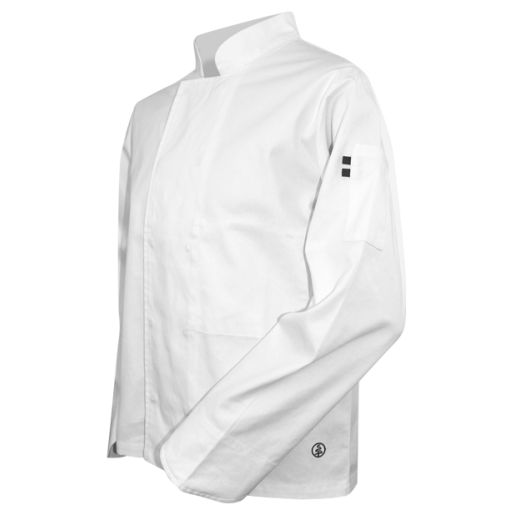 Veste Cuisinier Manches Longues Pressions Cachées Merlan