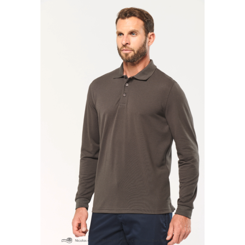 Polo manches longues homme