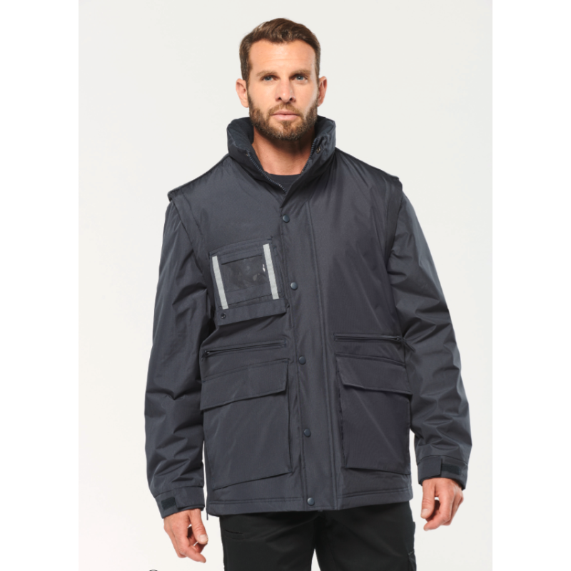 Parka workwear manches amovibles homme